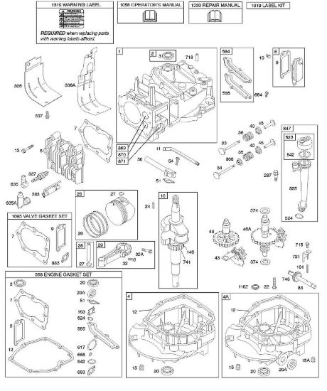 D - Camme, albero a camme, albero motore, cilindro, coppa motore, set guarnizioni, lubrificazione, gruppo pistone, valvole B&S - 12 €¦ 12H809-2108-B1 brand Stihl